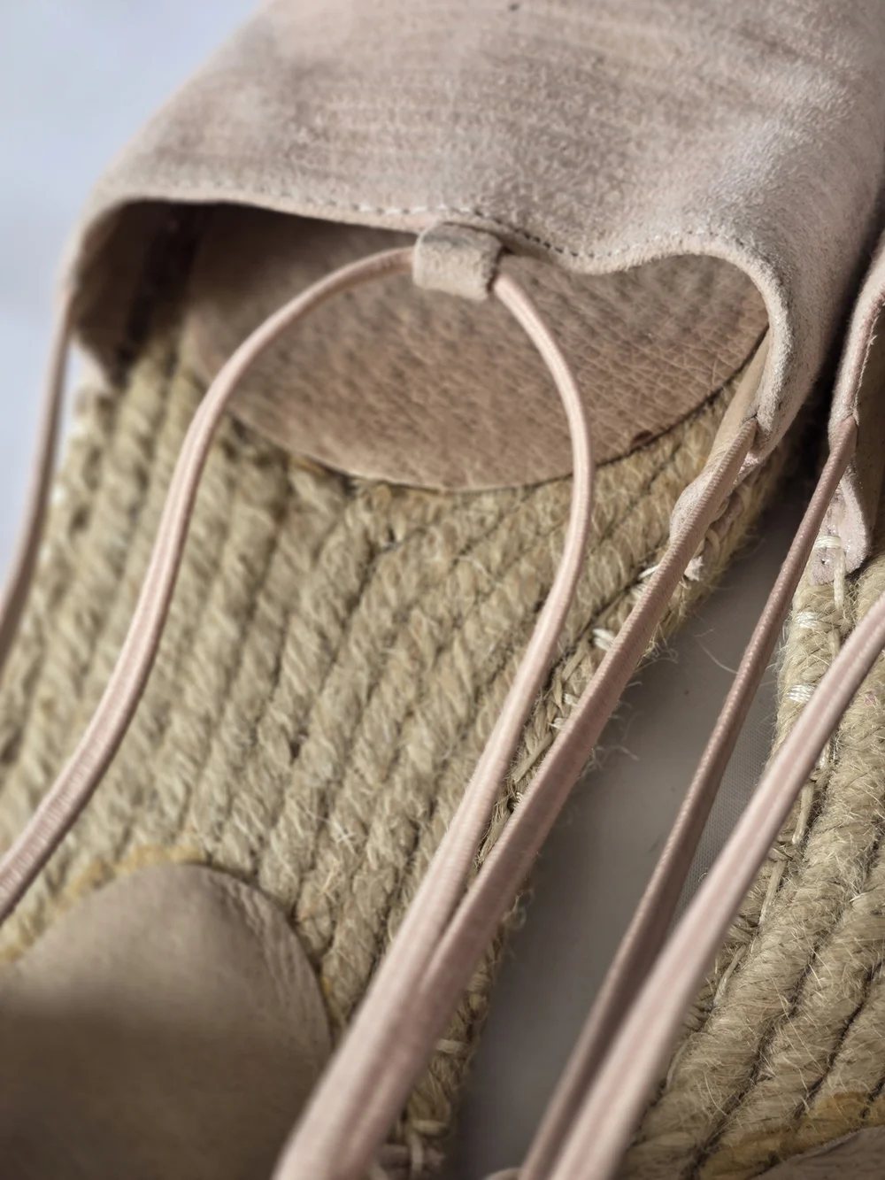 Eileen Fisher Metallic Stripe Suede Lace Up Espadrille Flats